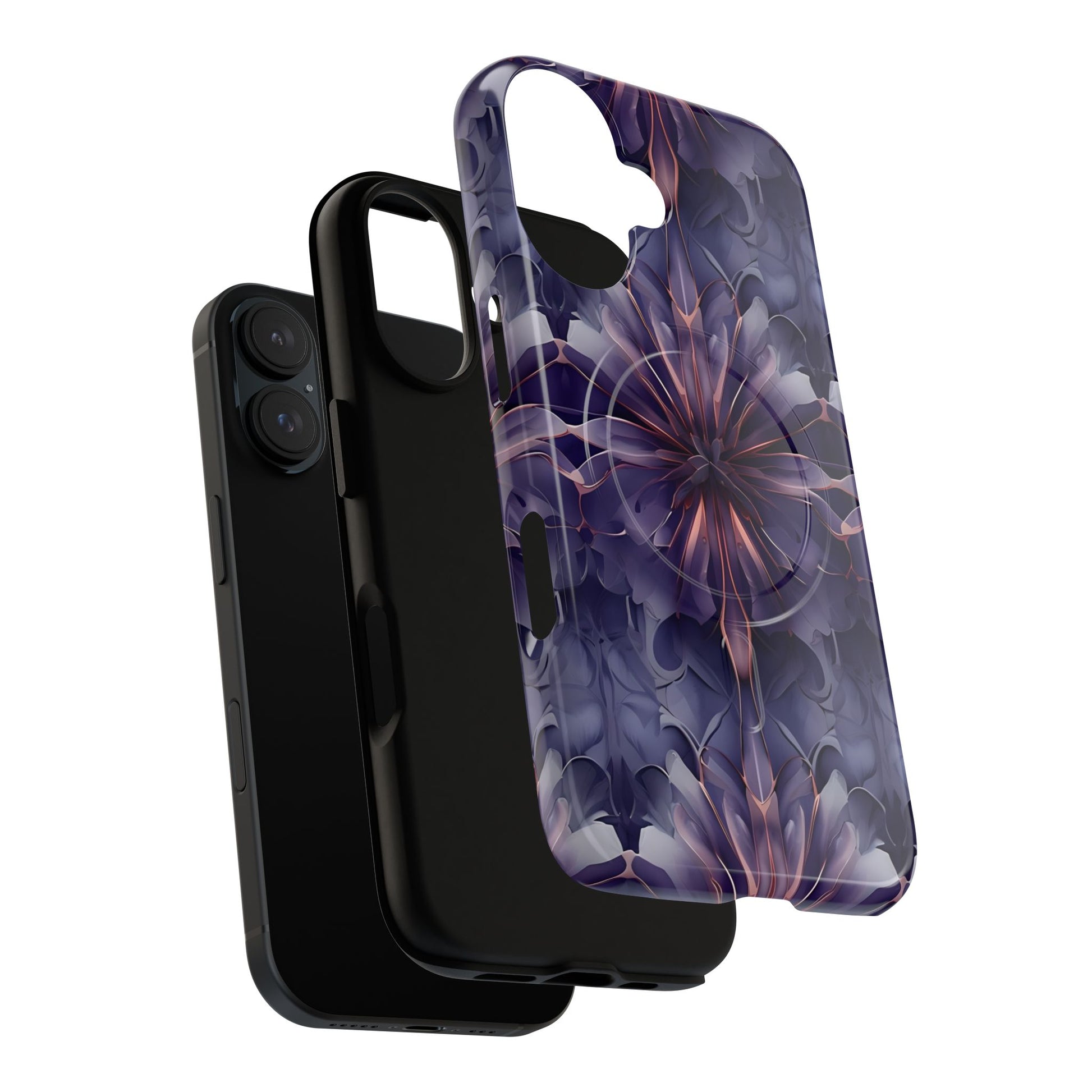 Twilight Tapestry - iPhone 16 MagSafe Phone Case - Purple Kaleidoscope Design