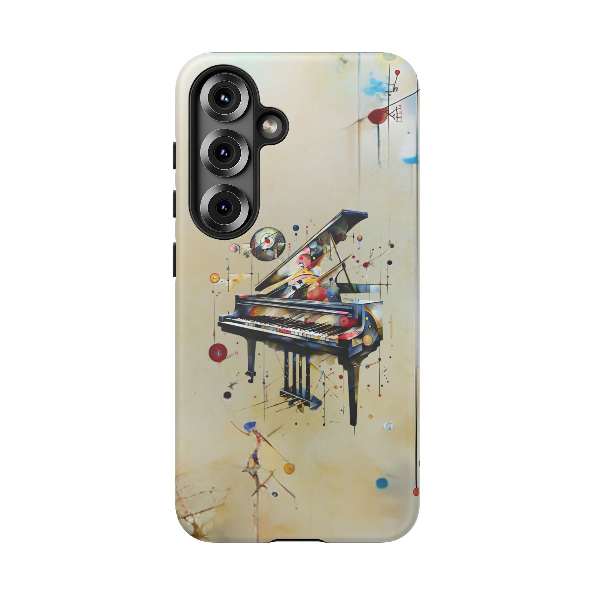 Keys of Imagination Artistic Grand Piano Tough Case for Samsung Galaxy S25- Shockproof Phone Cover
