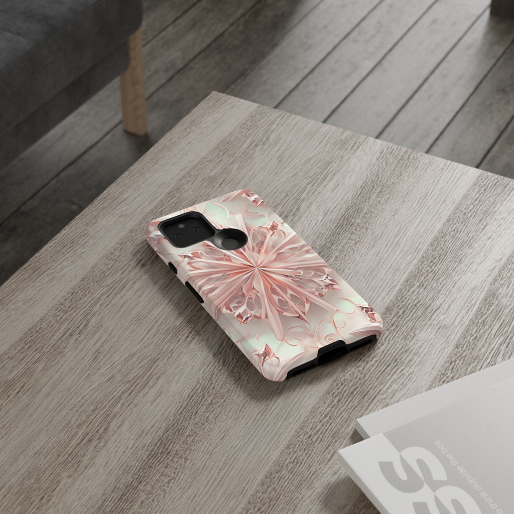 Blush Frost from our Kaleidoscope Collection - Google Pixel 5 5G tough case - Soft Pink Geometric Floral Design