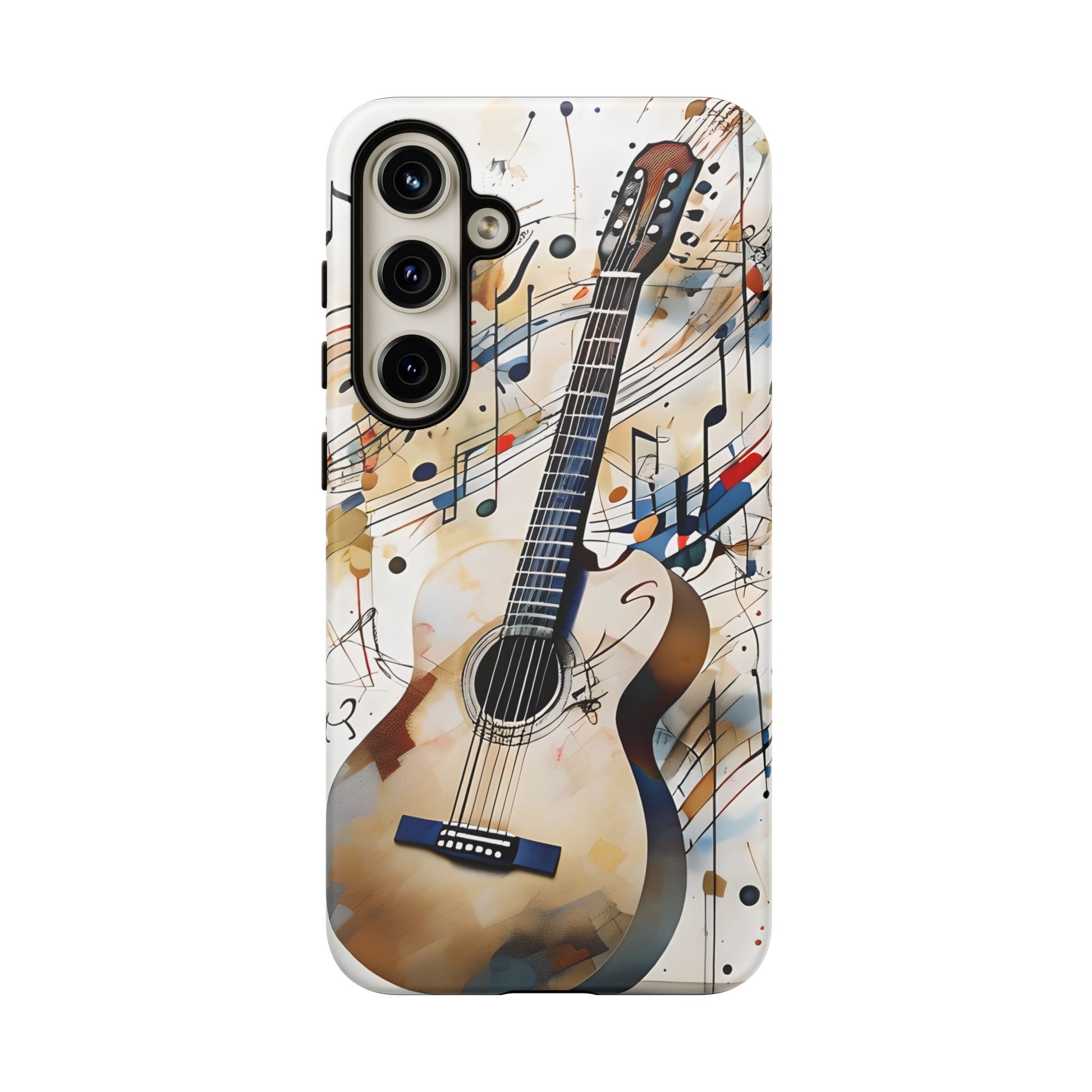 Strum and Flow Acoustic Guitar Art Tough Case for Samsung Galaxy S24 Plus - Shockproof Phone Cover