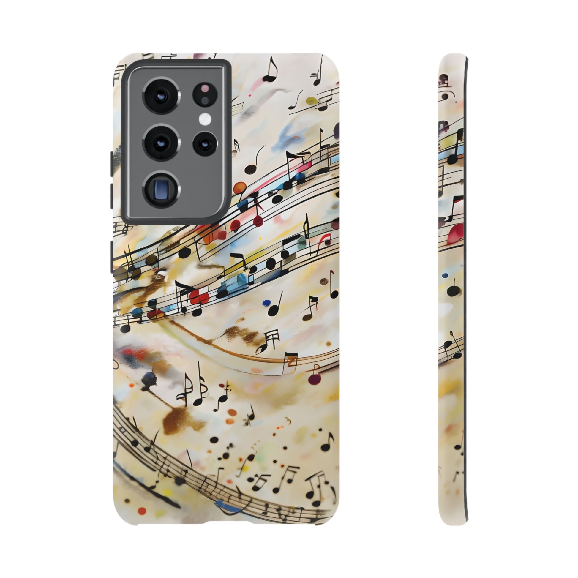 Melodic Flow Abstract Music Notes Tough Case for Samsung Galaxy S21 Ultra- Premium Shockproof Designer Phone Cover
