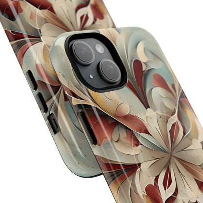 Vintage Baroque Blossom - Ornate Floral Art iPhone MagSafe Phone Case - Elegant Baroque-Inspired Design