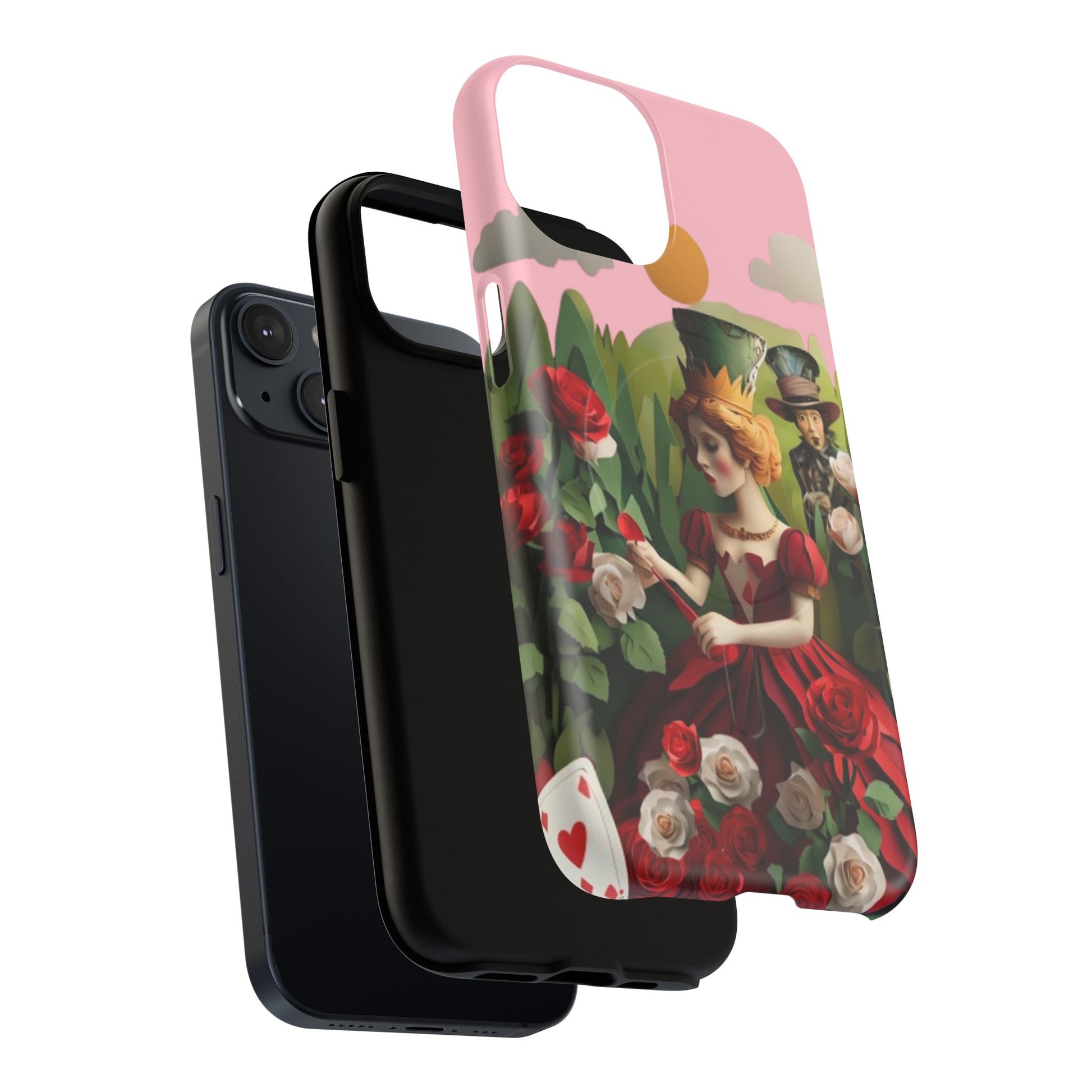 Regal Rose Court - iPhone 14 MagSafe Phone Case - Whimsical Fantasy Floral Design