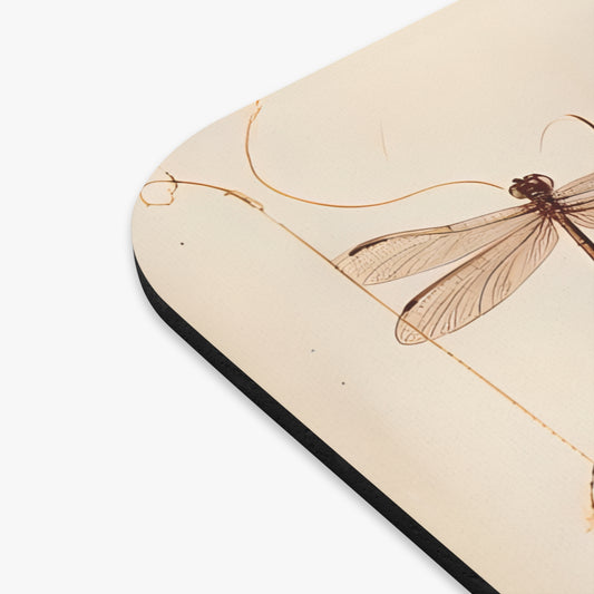 Vintage Burgundy Rose Mouse Pad - Tech-Inspired 9x8 " Non-Slip Mat for Home Office & Gamers