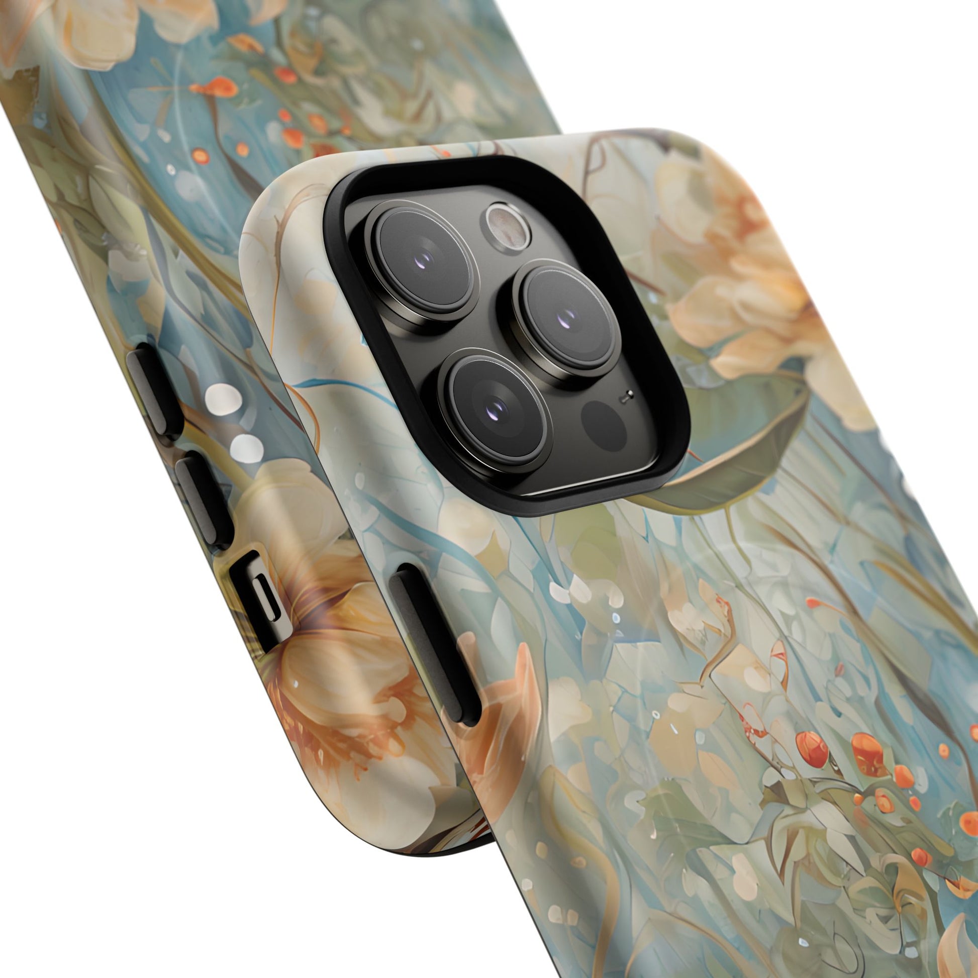 Waterlily Dreamscape - Artistic Floral iPhone 14 Pro Max MagSafe Phone Case -Waterlily & Lotus Design