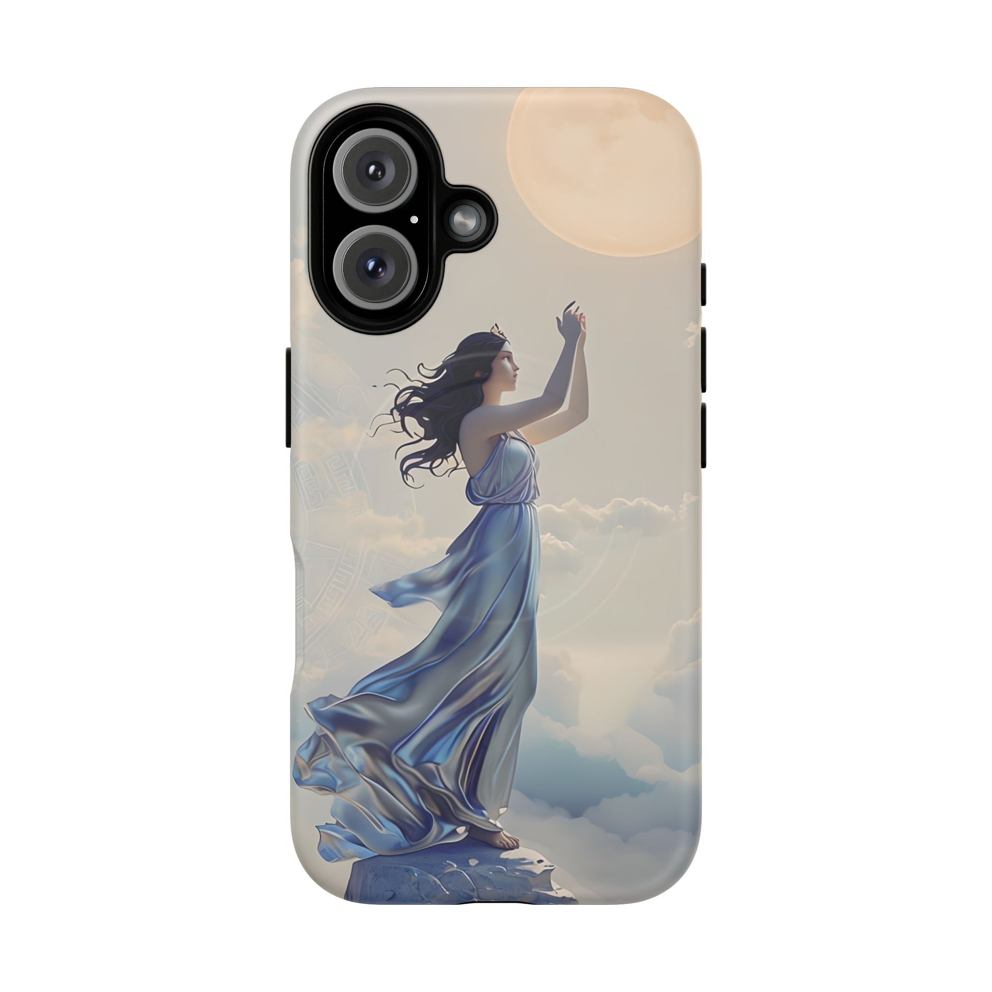 Moonlit Ascend - Ethereal Celestial Art iPhone 16 MagSafe Phone Case -Dreamy Night Sky & Floating Woman Design