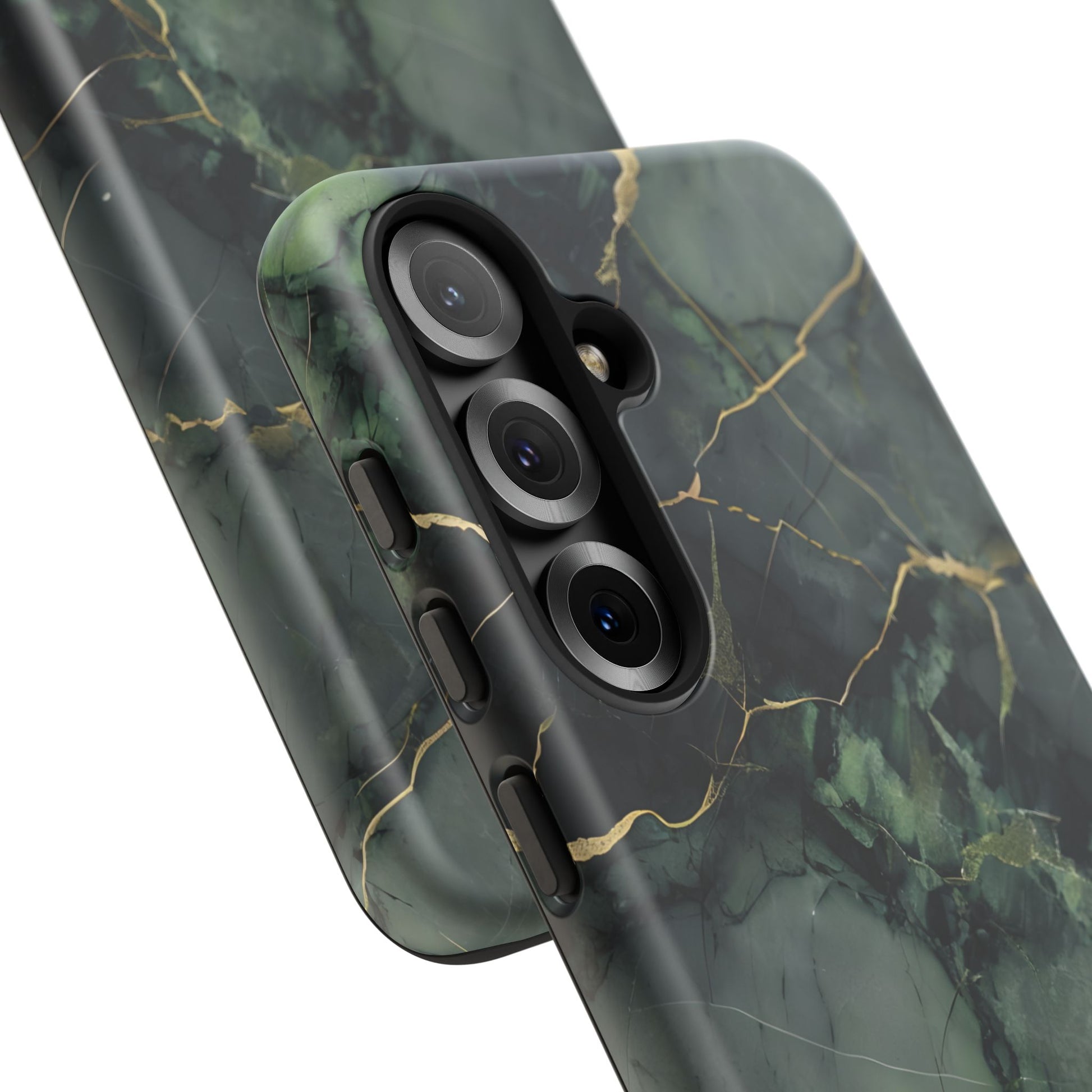 Verdant Vein Tough Case for Samsung Galaxy S25 - Luxury Gold Vein, Nature-Inspired Protective Cover