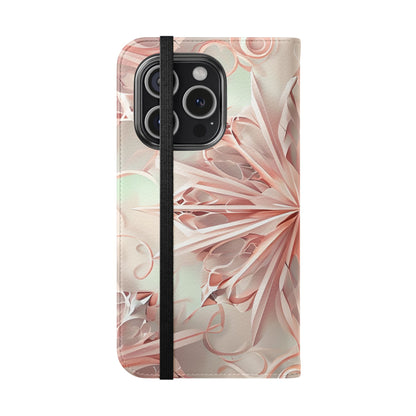 Blush Frost - Abstract Wallet Phone Case for iPhone