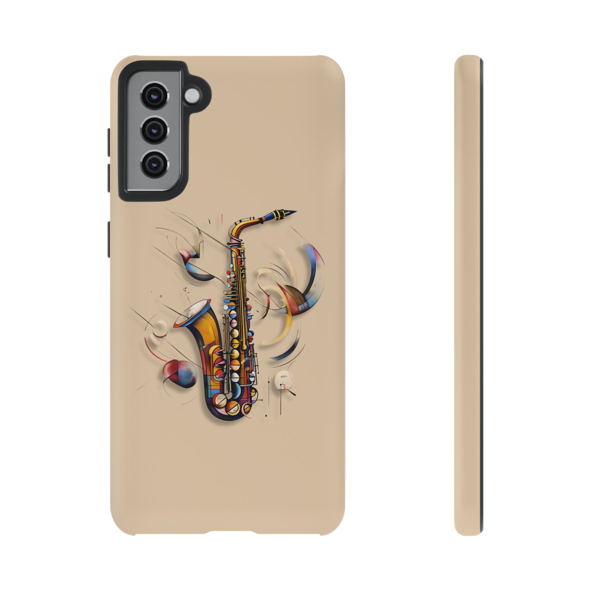 Brass Rhapsody Artistic Saxophone Music Tough Case for Samsung Galaxy S21 Plus - Shockproof Phone Cover