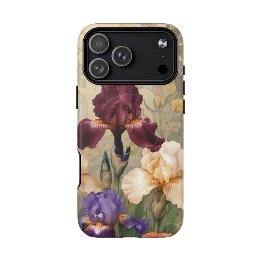 Iris Reverie iPhone MagSafe case with large camera cutout for Pro models