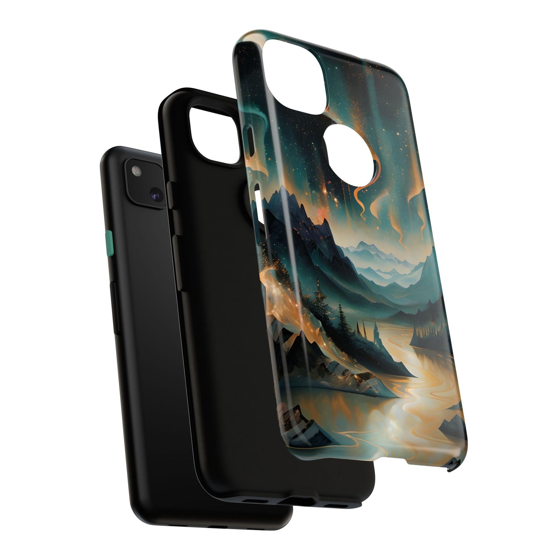 Aurora Dreamscape Tough Case for Google Pixel 4a - Northern Lights Artistic Shockproof Cover, Elegant Protective Phone Case