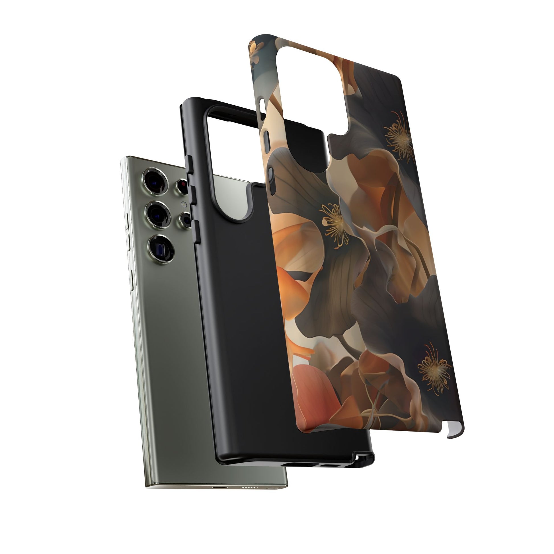 Autumn Ember - Moody Floral Art Samsung Galaxy S23 Ultra Tough Phone Case - Warm Earthy Botanical Design