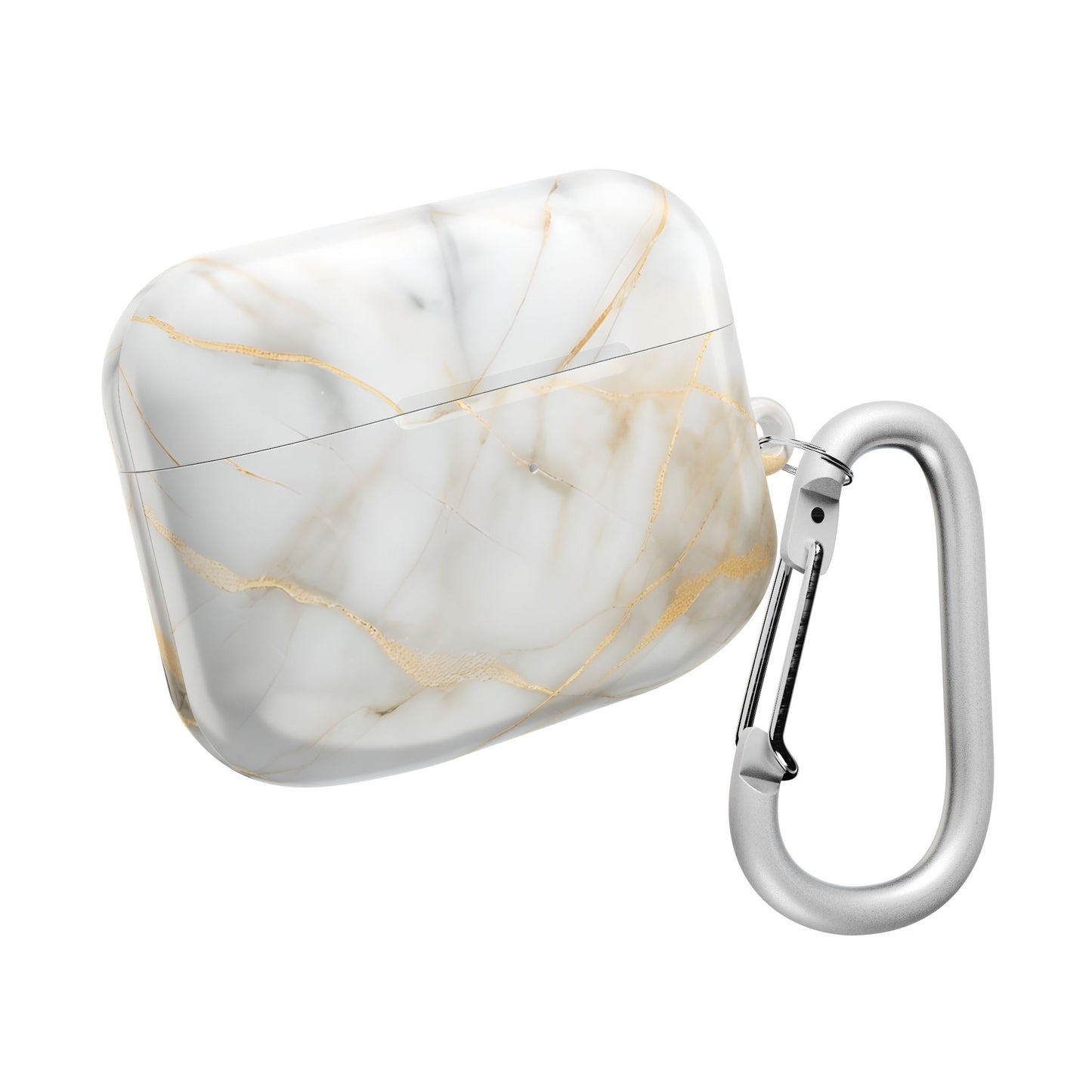 Golden Vein Marble AirPod Case - Gold and Ivory Marble Earbud Cover for Gen 1, 2, 3, Pro Gen 1 & 2