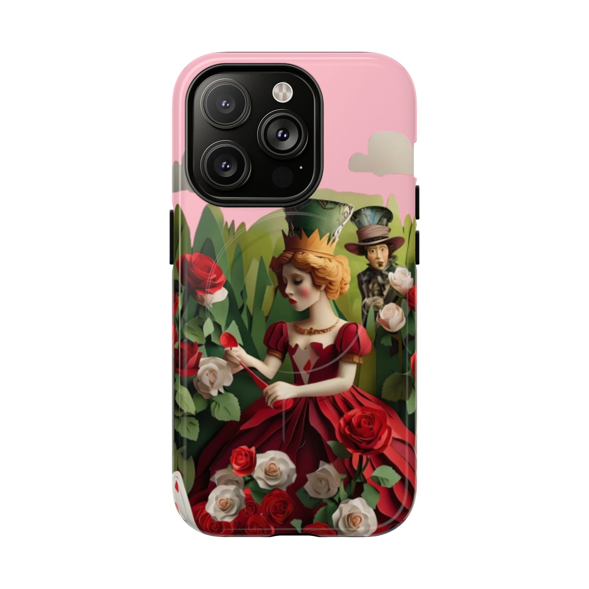 Regal Rose Court - iPhone 14 Pro MagSafe Phone Case - Whimsical Fantasy Floral Design