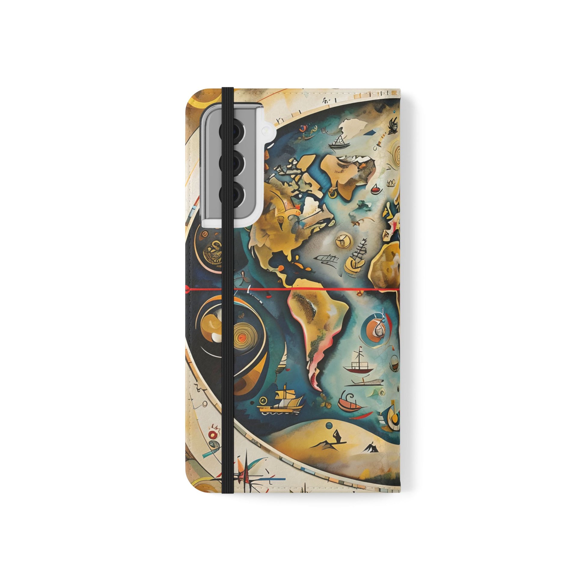Celestial Map - Vintage-Inspired Phone Wallet Case for Samsung Galaxy S21