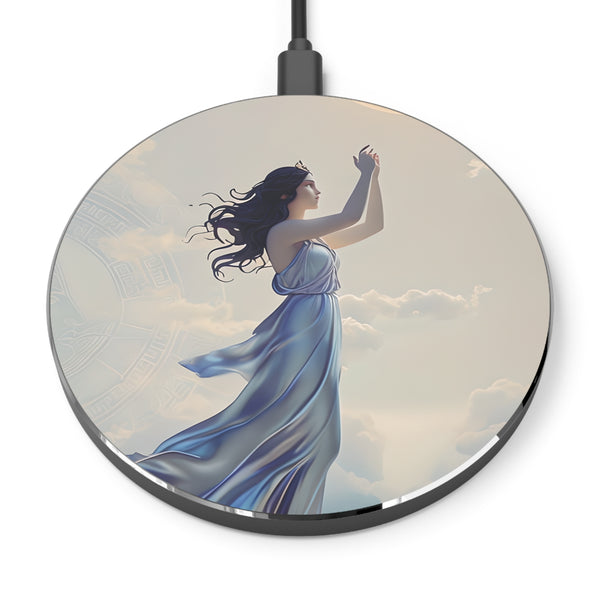 Moonlit Ascend Qi Wireless Charger - 10W Fast Charging Pad for iPhone 15/16 - MagSafe Compatible Celestial Design