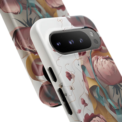 Blushing Peony Veil Google Pixel Tough Case