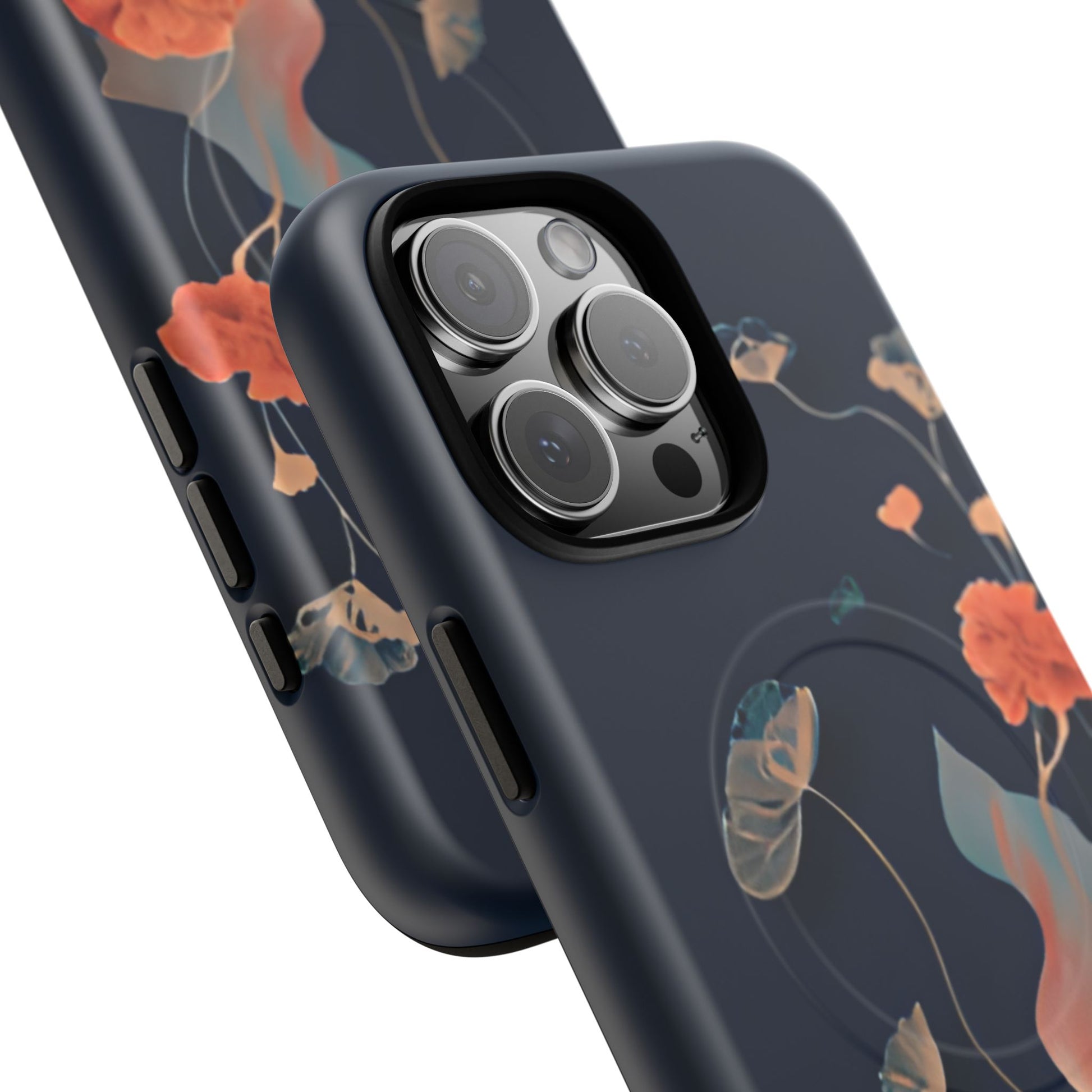 Lotus Reverie - Elegant Artistic Floral iPhone 16 Pro Max MagSafe Phone Case - Painterly Lotus Blossom Design