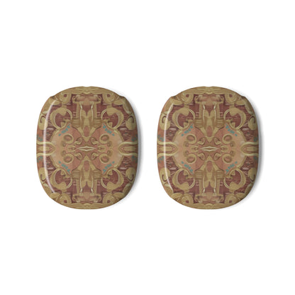 Terracotta Relic AirPods Max Covers - Warm Vintage Art Nouveau Design