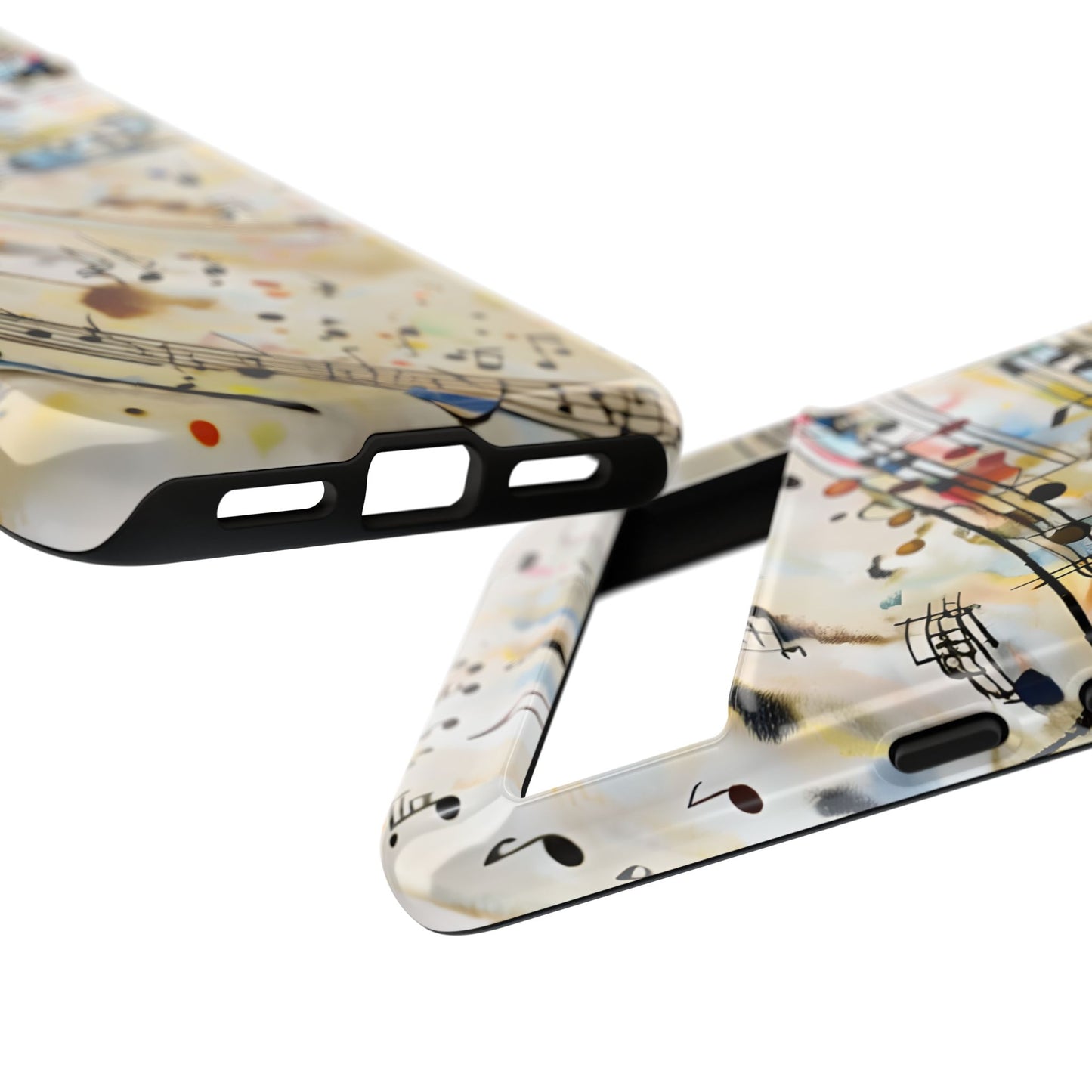 Melodic Flow abstract sheet music and musical notes Google Pixel case camera bar detail