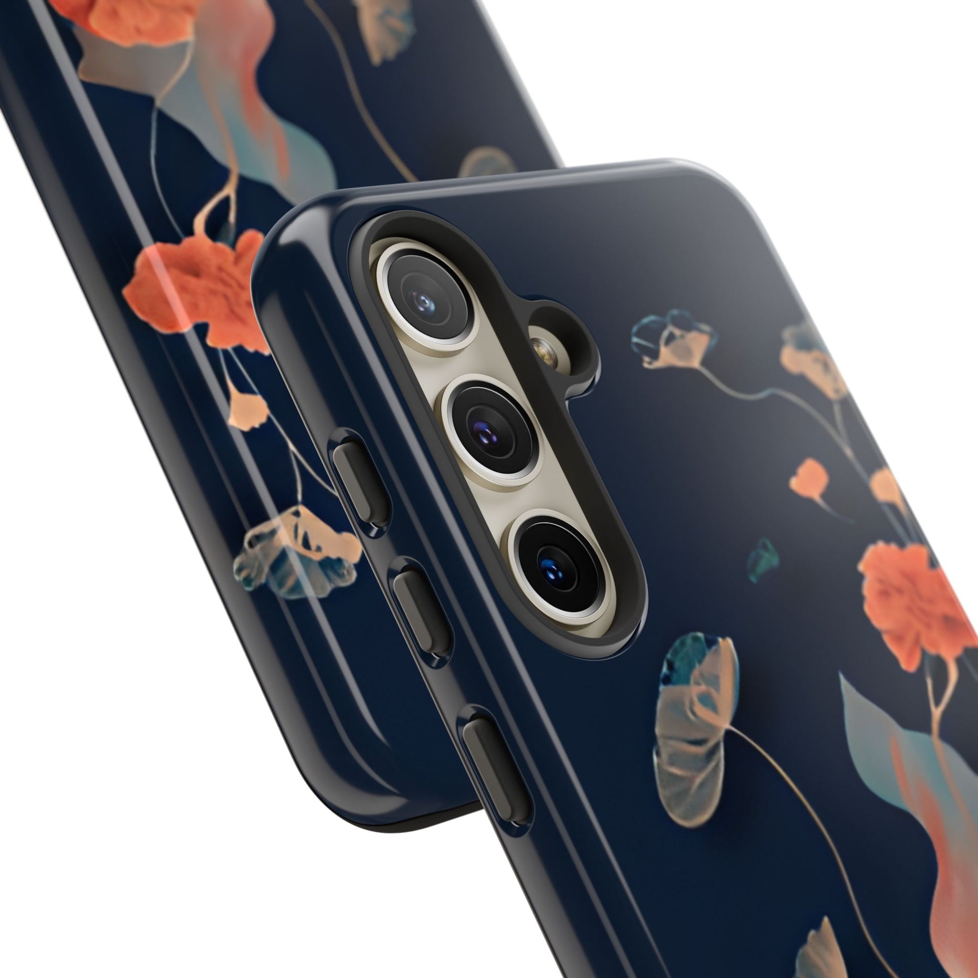Lotus Reverie - Elegant Artistic Floral Samsung Galaxy S24 Tough Phone Case - Painterly Lotus Blossom Design