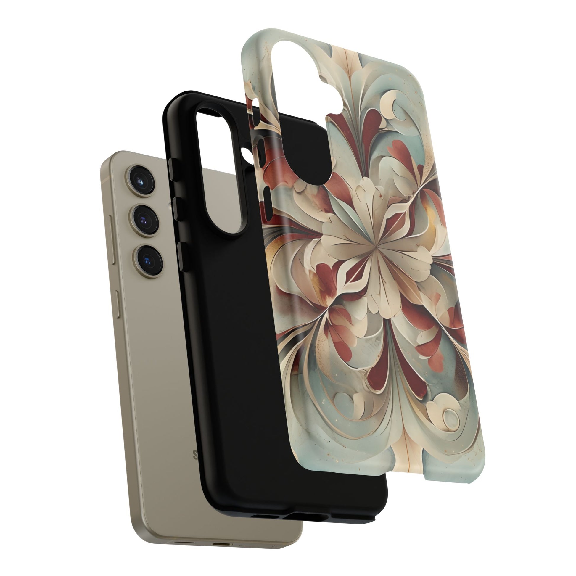 Vintage Baroque Blossom - Ornate Floral Art Samsung Galaxy S24 Tough Phone Case - Elegant Baroque-Inspired Design