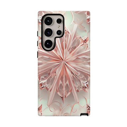 Blush Frost from our Kaleidoscope Collection - Samsung Galaxy tough case - Soft Pink Geometric Floral Design