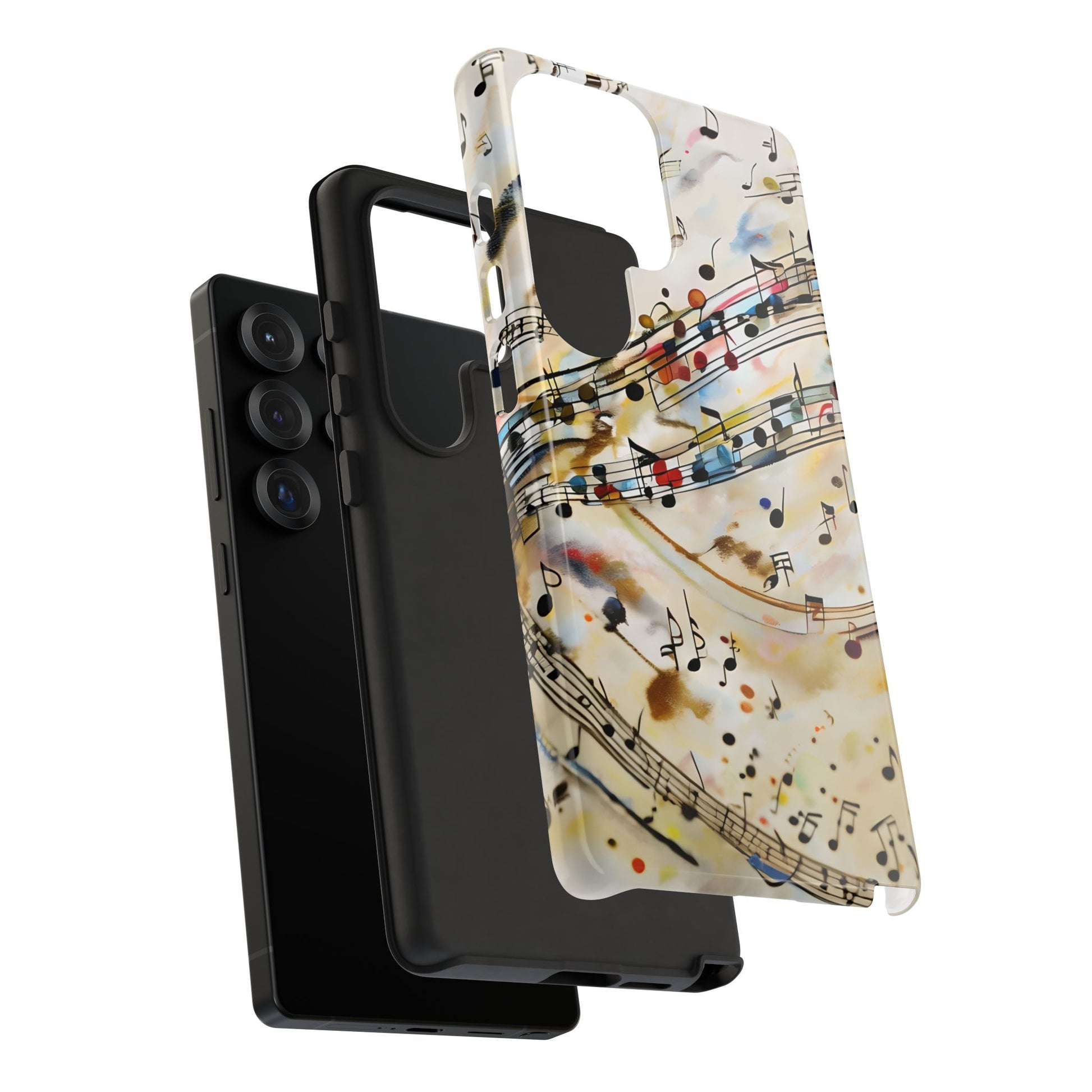 Melodic Flow Abstract Music Notes Tough Case for Samsung Galaxy S25 Ultra- Premium Shockproof Designer Phone Cover