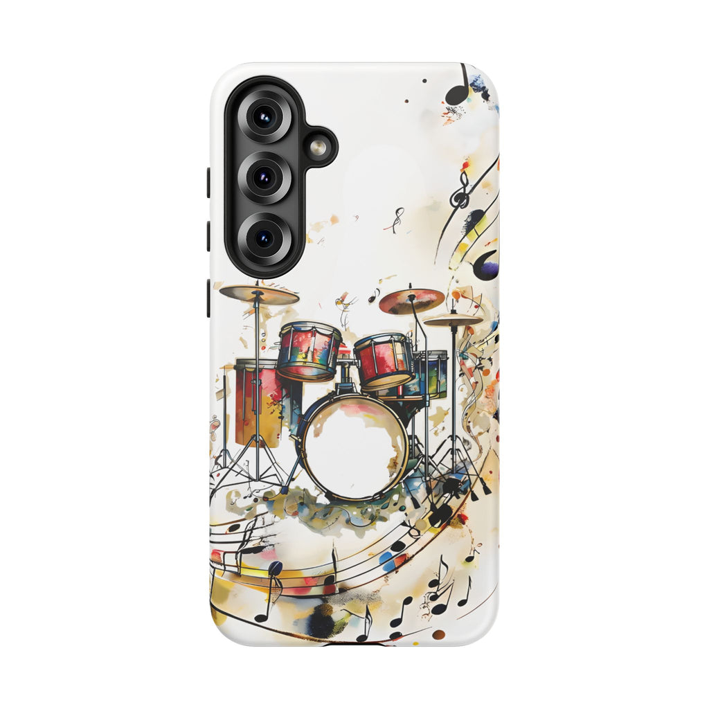Beatline Abstract Drums and Music Notes Tough Case for Samsung Galaxy S25 Plus - Shockproof Phone Cover