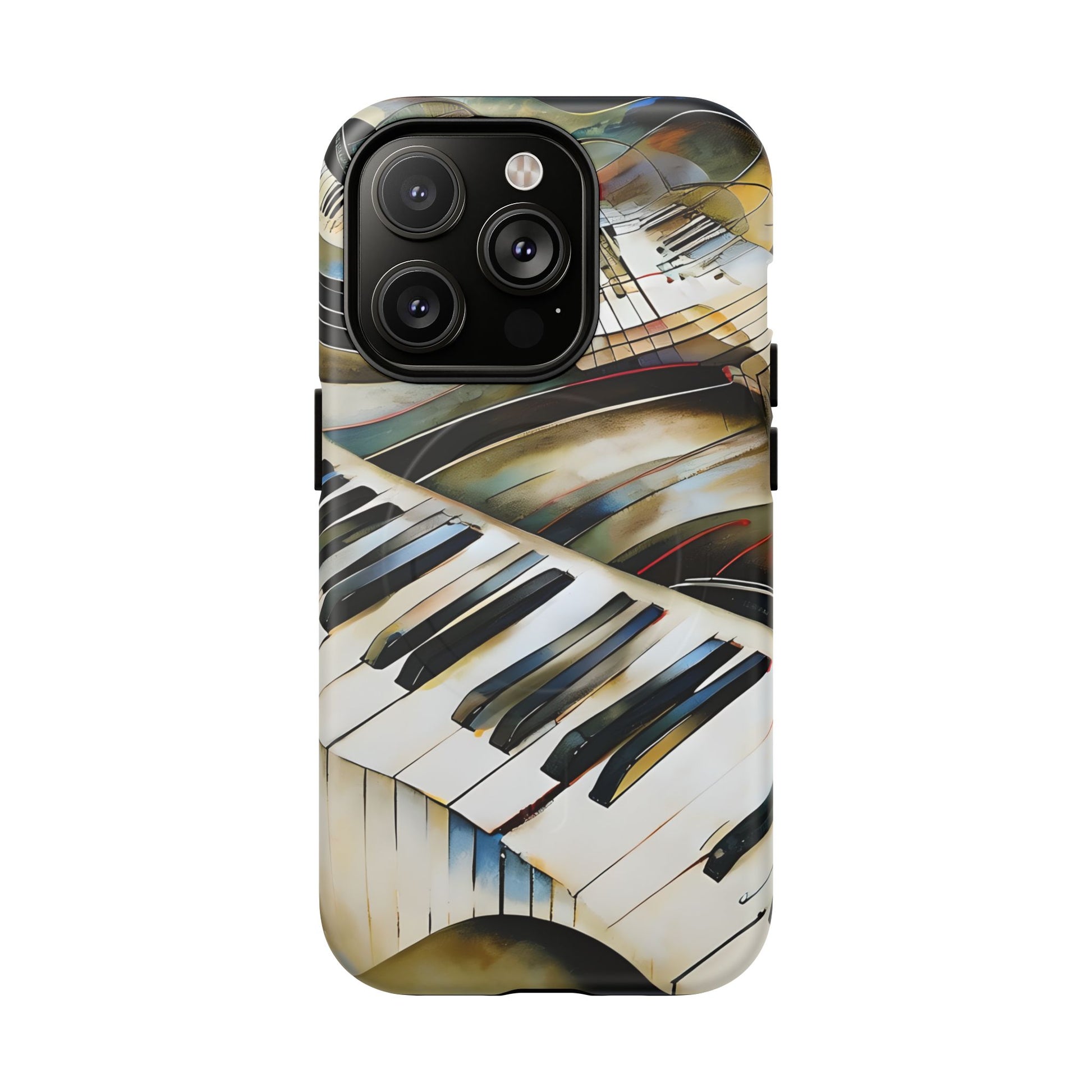 Ivory Cascade Abstract Keyboard Music iPhone 14 Pro MagSafe Case