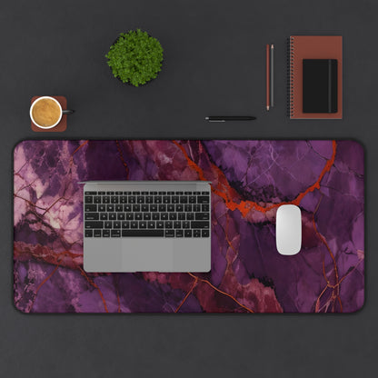 Amethyst Current Desk Mat - Premium Office Desk Pad, 3 Sizes Available, Artistic Workspace Protection