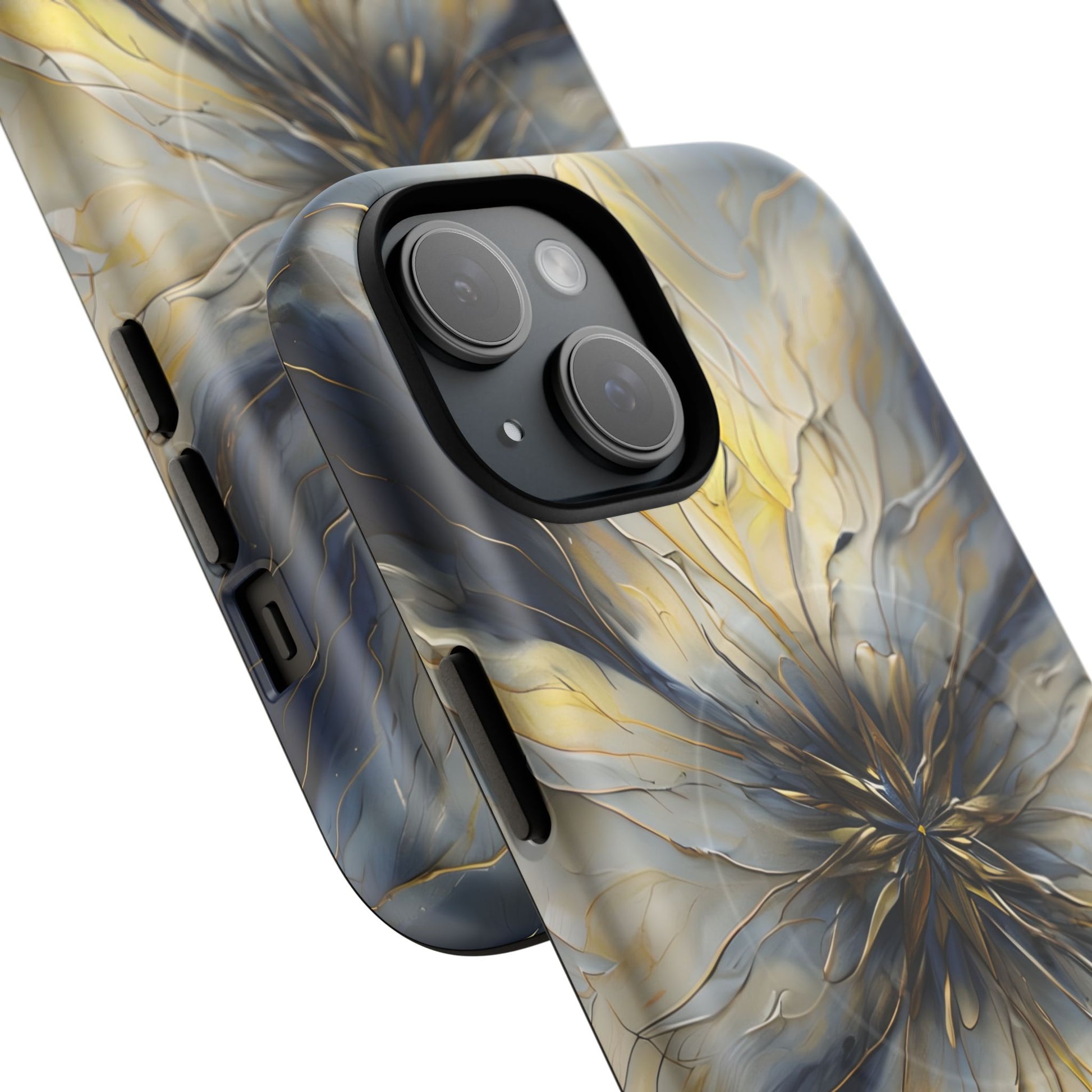 Luxury Luminous Petal MagSafe iPhone 15 - Designer Shockproof Cover