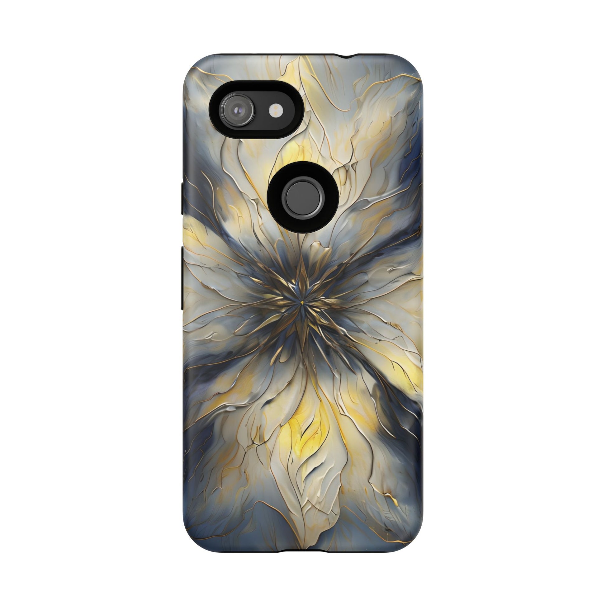 Luminous Petal Tough Case for Google Pixel 3a - Premium Artistic Shockproof Cover, Elegant Protective Phone Case