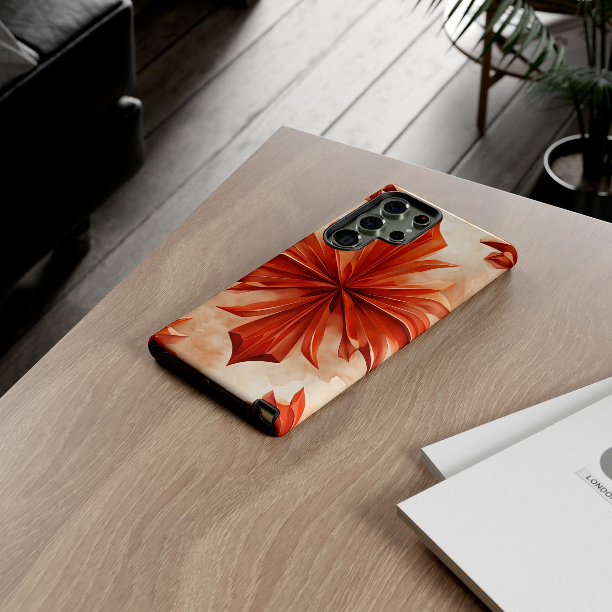Sunset Fleur Samsung Galaxy S23 Ultra - Kaleidoscope Collection of MagSafe Compatible - Vibrant Sunset Flower Design