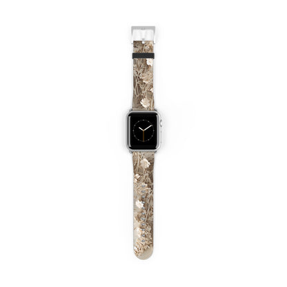 Moonlit Garden Apple Watch Band - Premium Custom Strap for Series 1-9, SE & Ultra - Artistic Vegan Leather