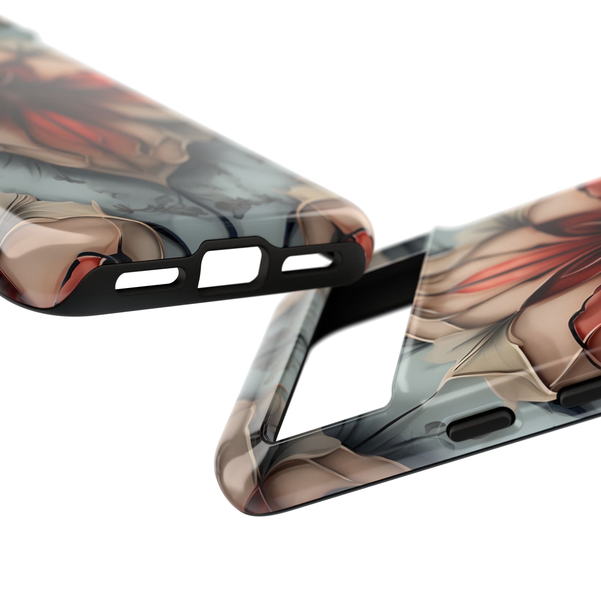 Ember Bloom - Kaleidoscope Collection Artistic Floral - Google Pixel 8 Tough Phone Case - Fiery Symmetrical Design