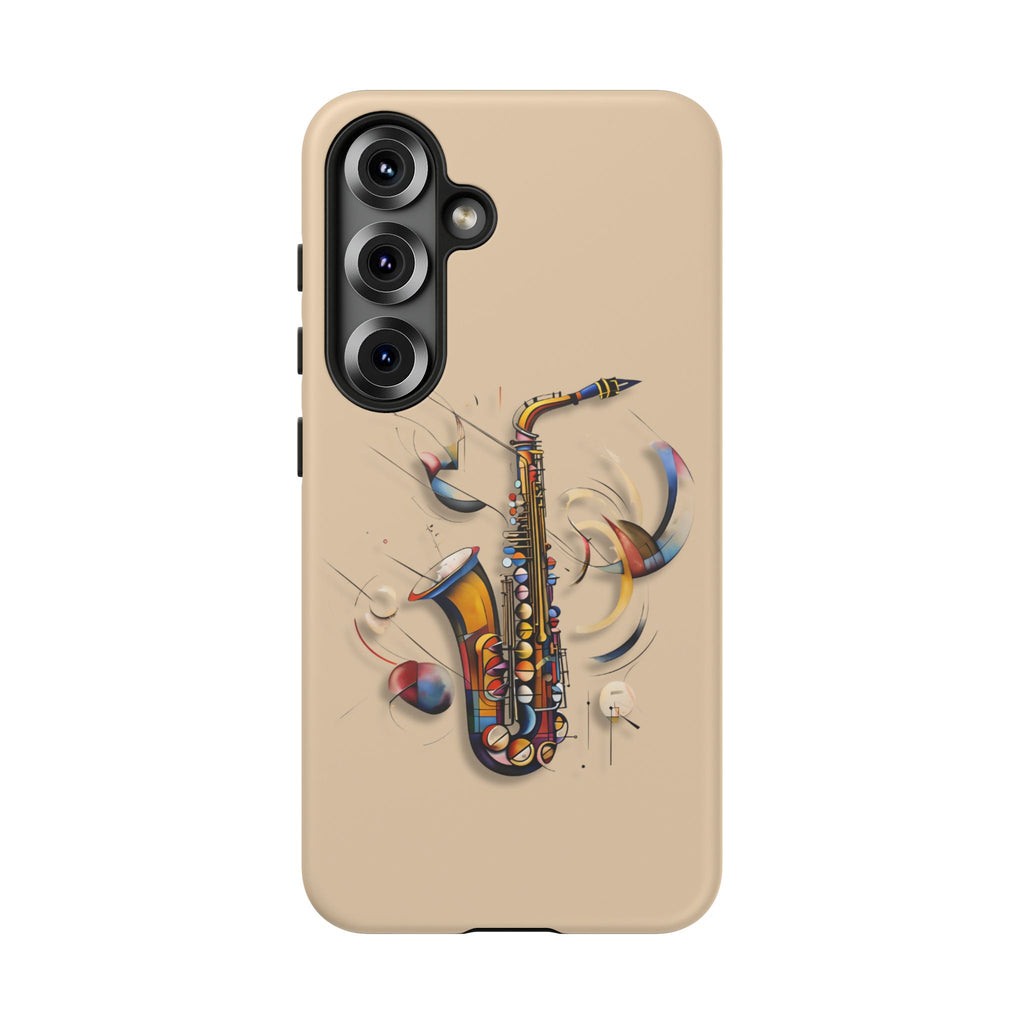 Brass Rhapsody Artistic Saxophone Music Tough Case for Samsung Galaxy S25 Ultra - Shockproof Phone Cover