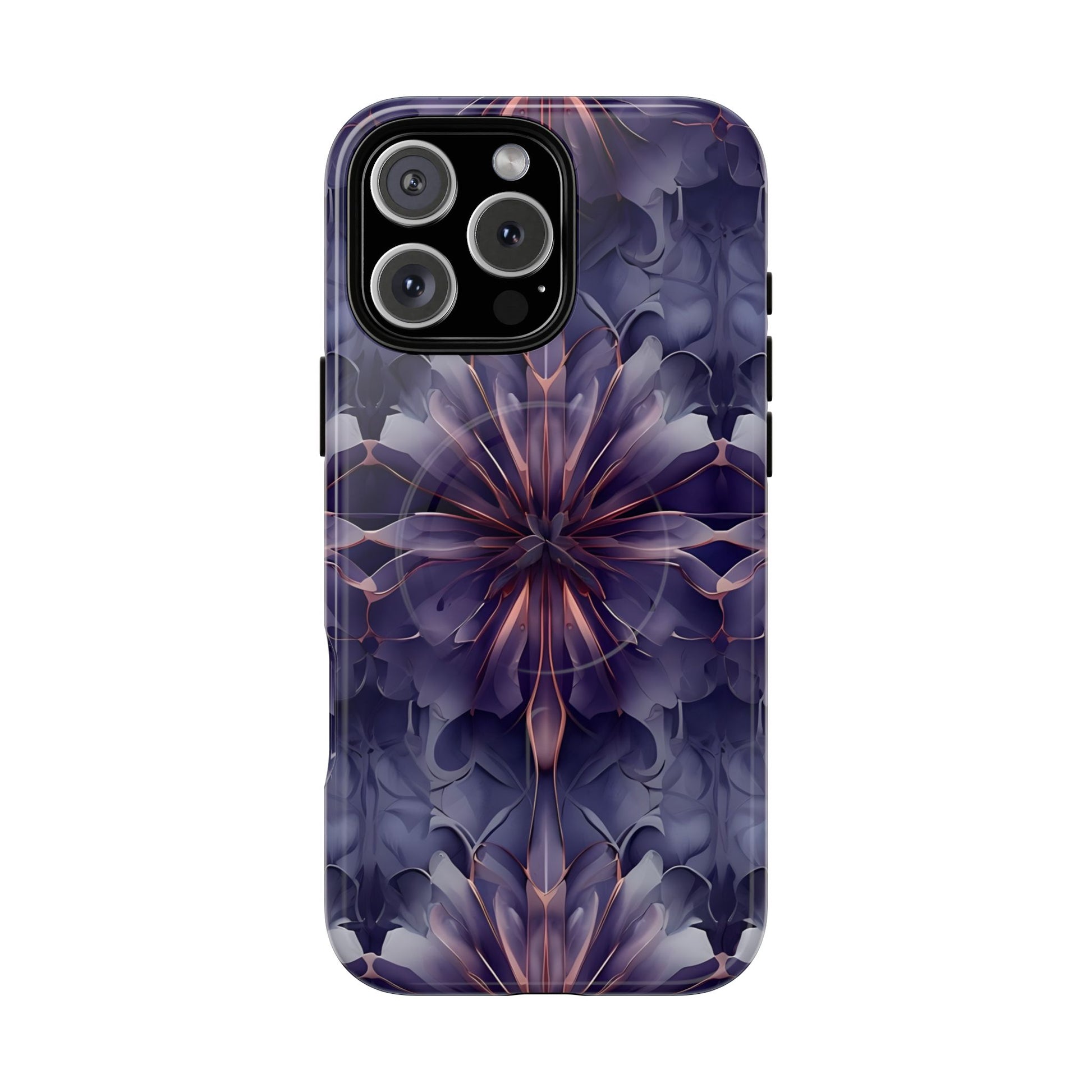 Twilight Tapestry - iPhone 16 Pro Max MagSafe Phone Case - Purple Kaleidoscope Design
