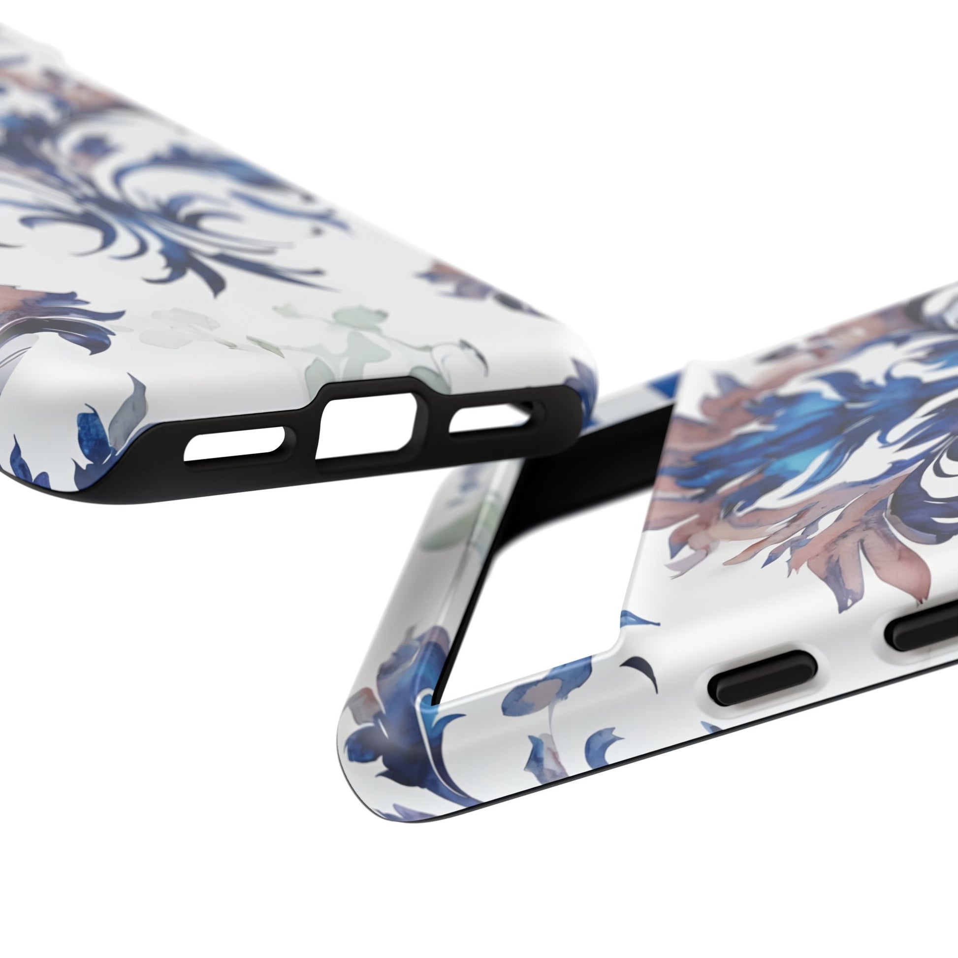 Delft Reverie - Elegant Blue & White Google Pixel 8 Tough Phone Case - Dutch Delftware-Inspired Floral Design