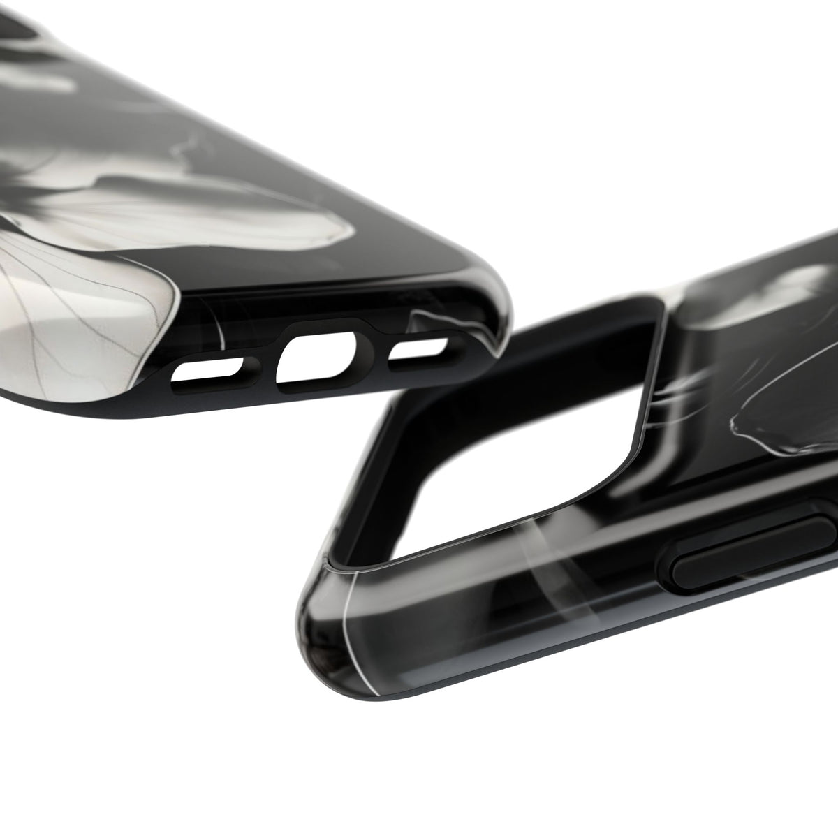 Monochrome Magnolia iPhone MagSafe Case