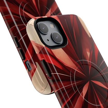 Angled view of Ruby Compass iPhone MagSafe protective phone case