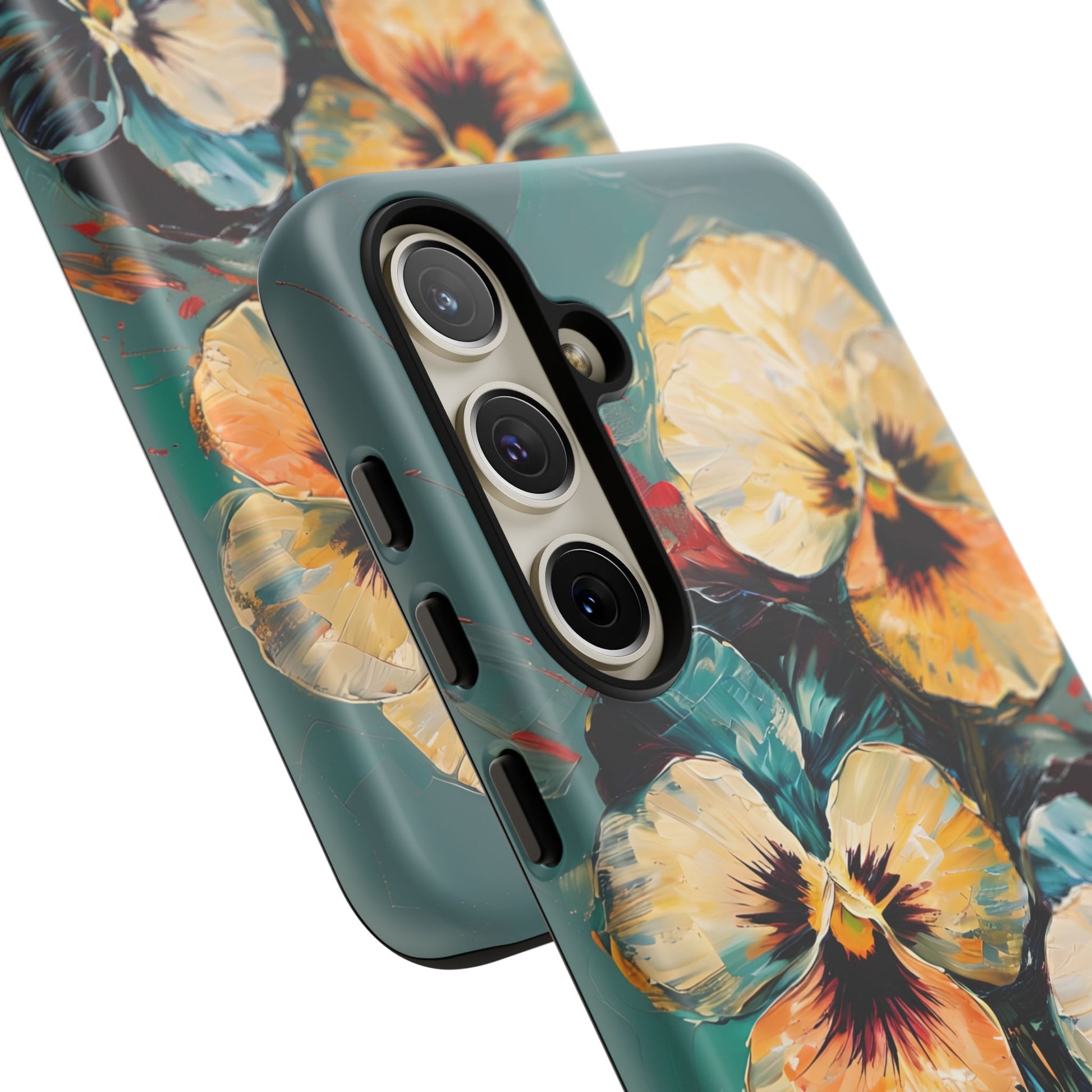 Golden Pansy Cascade Case for Samsung Galaxy S24 Plus - Premium Shockproof Designer Phone Cover