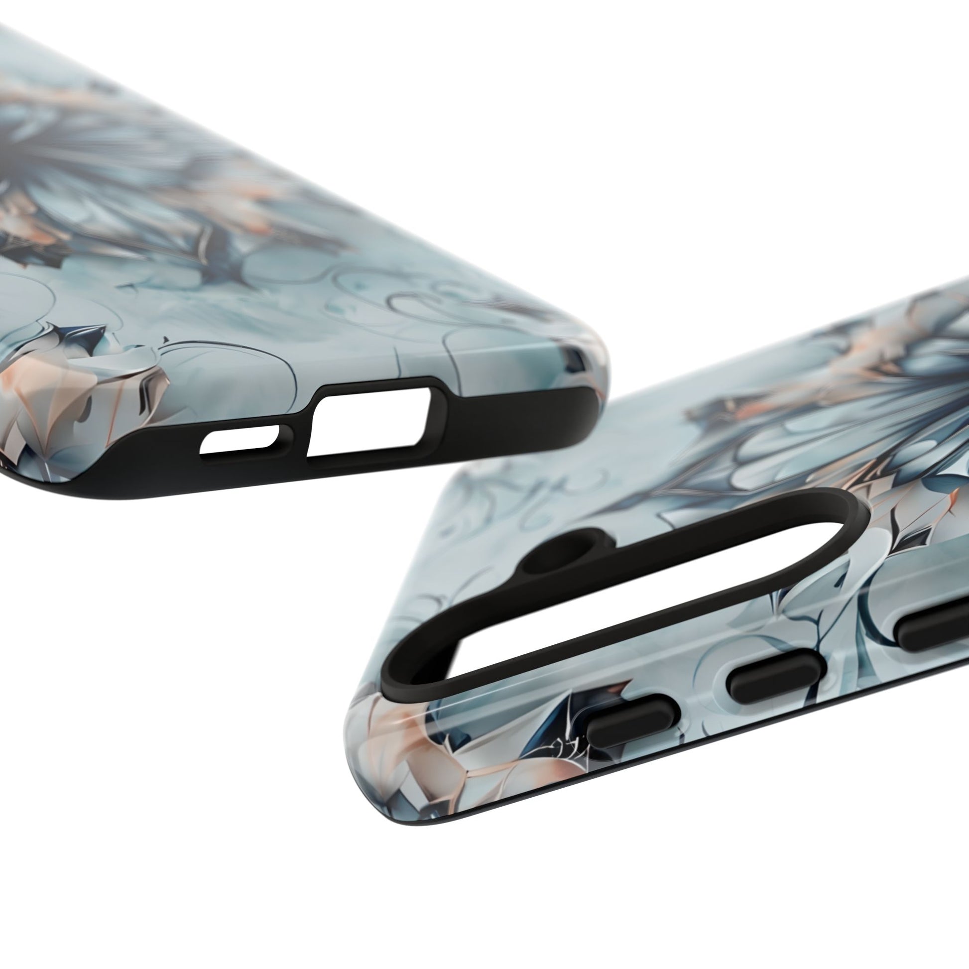 Indigo Mirage - Artistic Kaleidoscope Collection Artistic Floral - Samsung Galaxy S24 Tough Phone Case - Bold Indigo Symmetrical Design