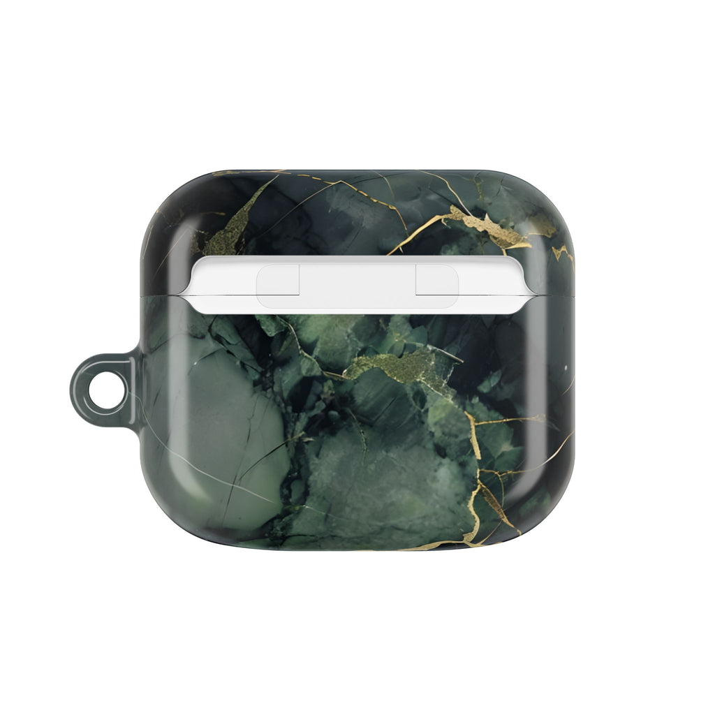 Verdant Vein AirPod Case - Green Marble Earbud Cover for Gen 1, 2, 3, Pro Gen 1 & 2