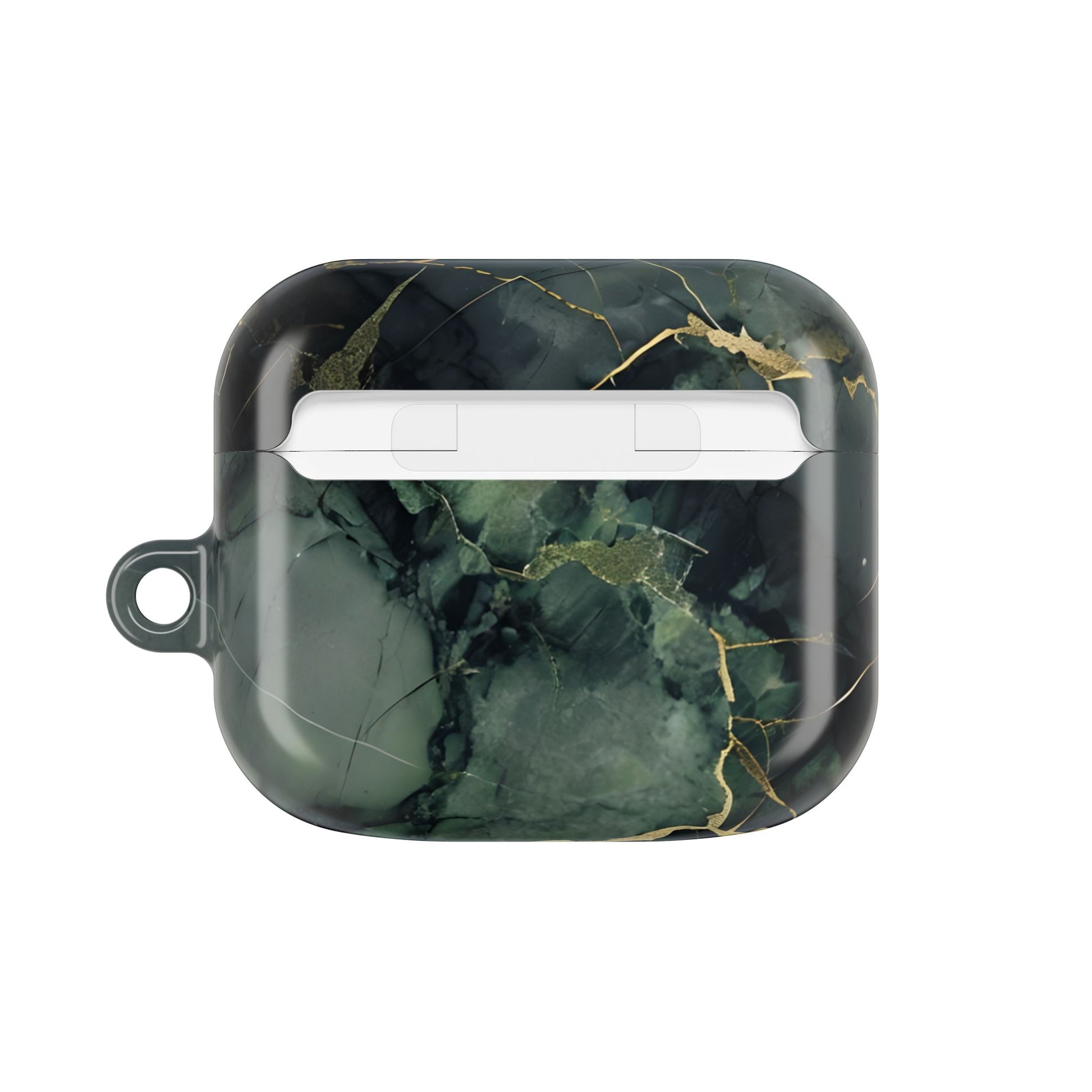 Verdant Vein AirPod Case - Green Marble Earbud Cover for Gen 1, 2, 3, Pro Gen 1 & 2