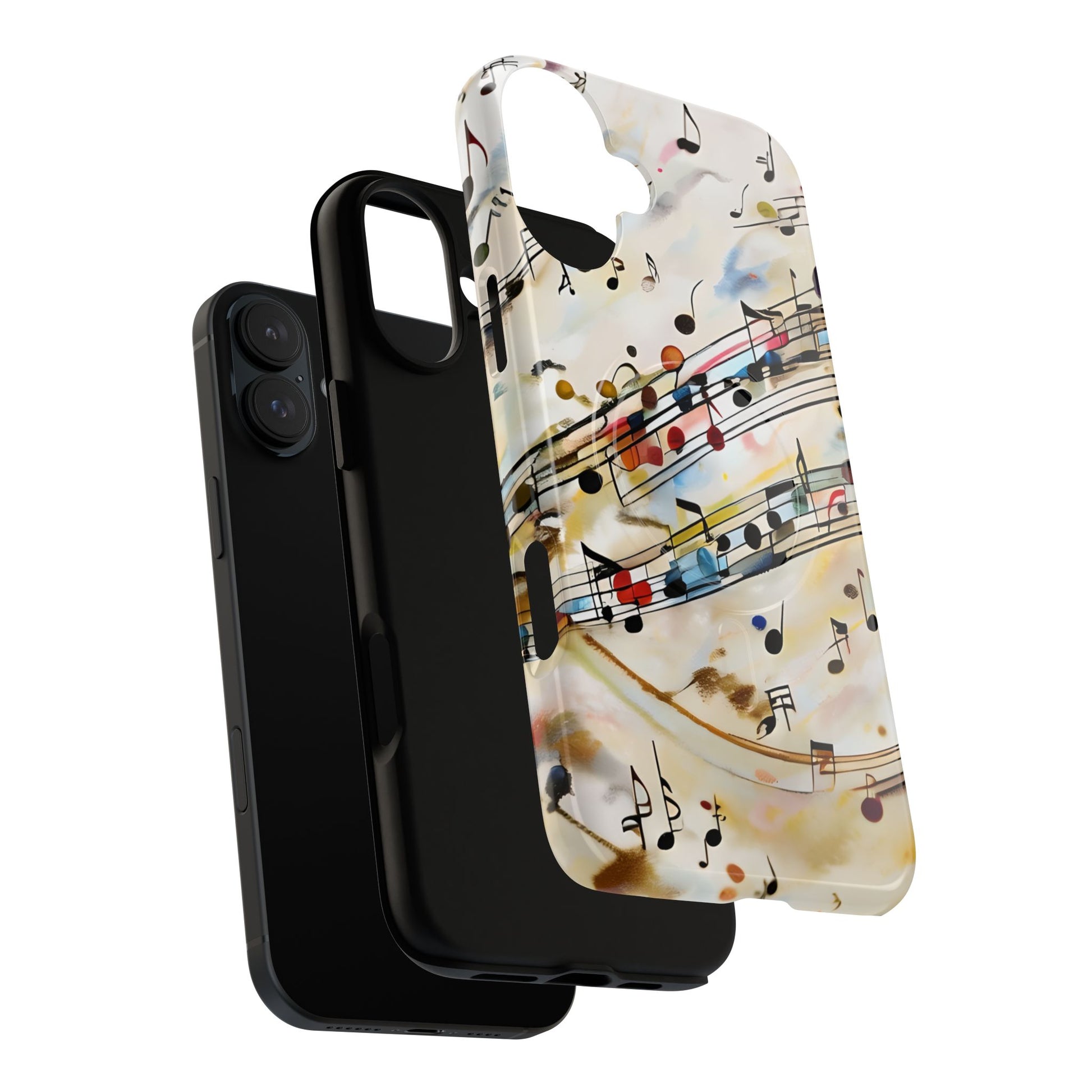 Melodic Flow Abstract Music Notes iPhone 16 Plus MagSafe Case