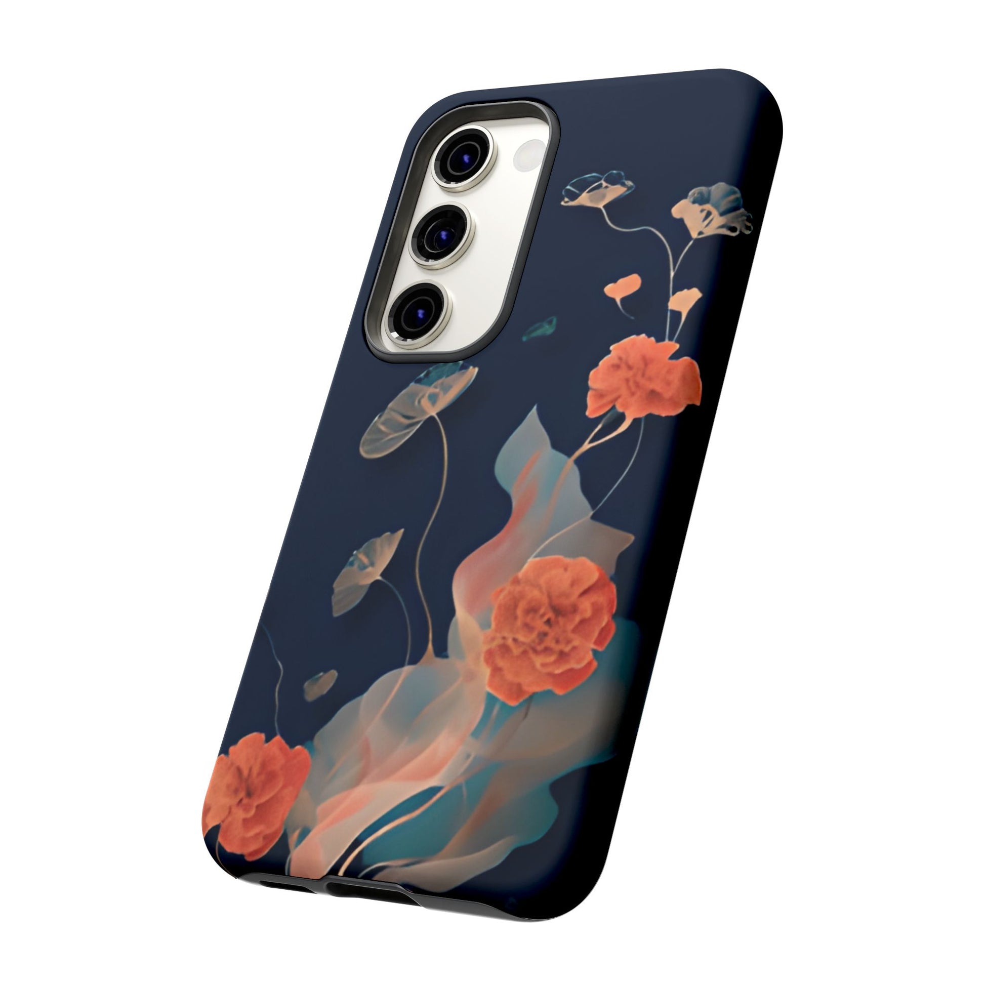 Lotus Reverie - Elegant Artistic Floral Samsung Galaxy S23 Tough Phone Case - Painterly Lotus Blossom Design