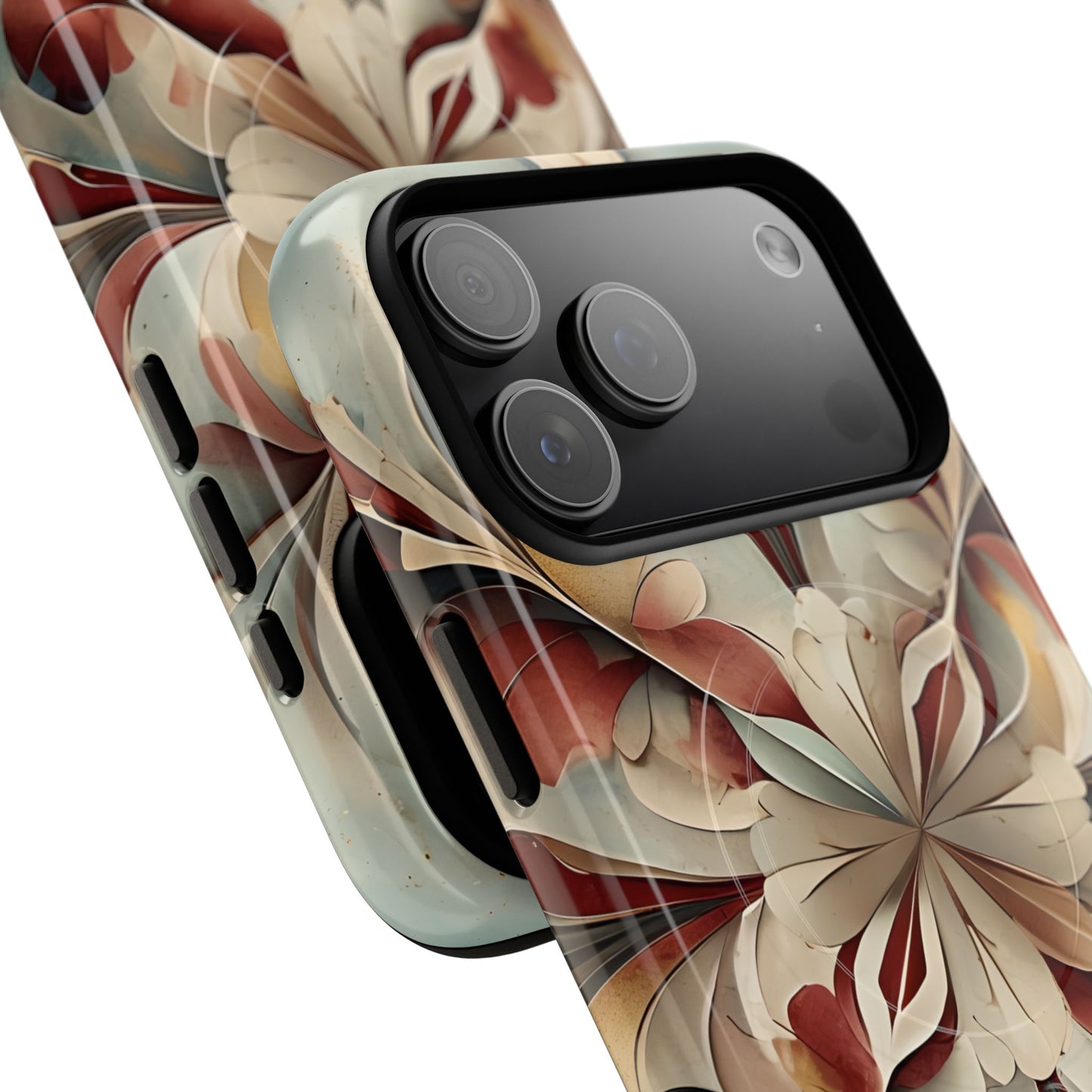 Vintage Baroque Blossom - Ornate Floral Art iPhone MagSafe Phone Case - Elegant Baroque-Inspired Design