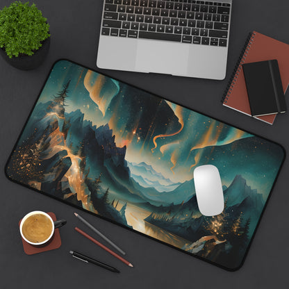 Aurora Dreamscape Designer Desk Mat - Premium Office Desk Pad, 3 Sizes Available, Artistic Workspace Protection
