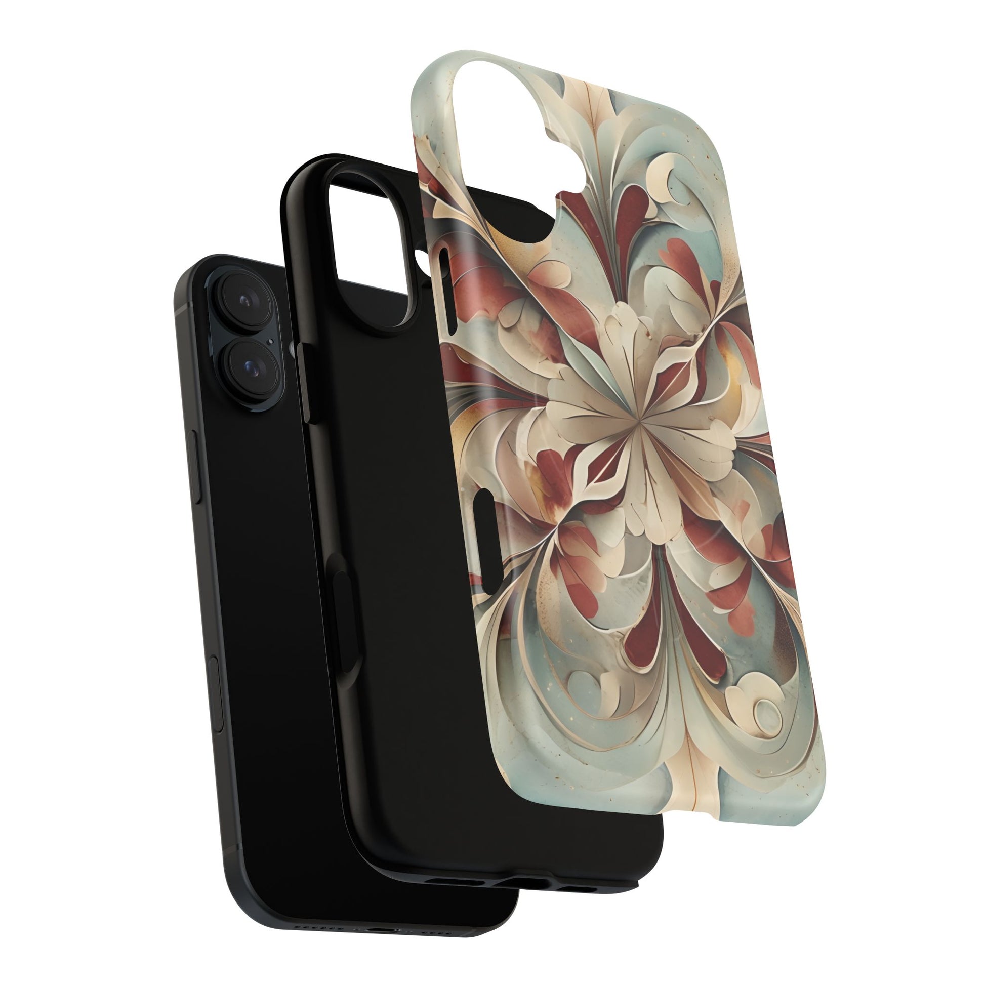 Vintage Baroque Blossom - Ornate Floral Art iPhone 16 Plus MagSafe Phone Case - Elegant Baroque-Inspired Design